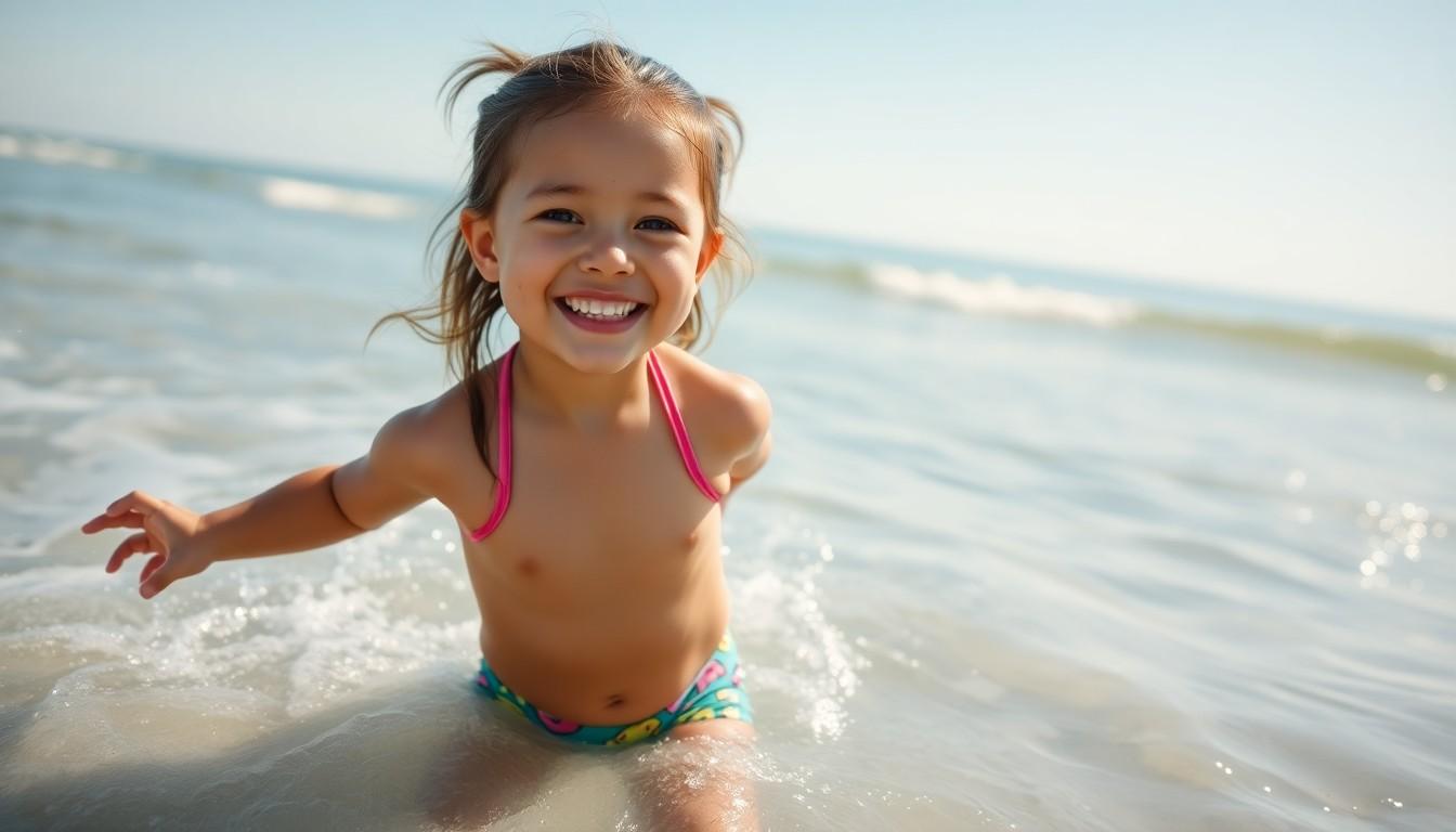swimsuits bottom beach little girl swimming