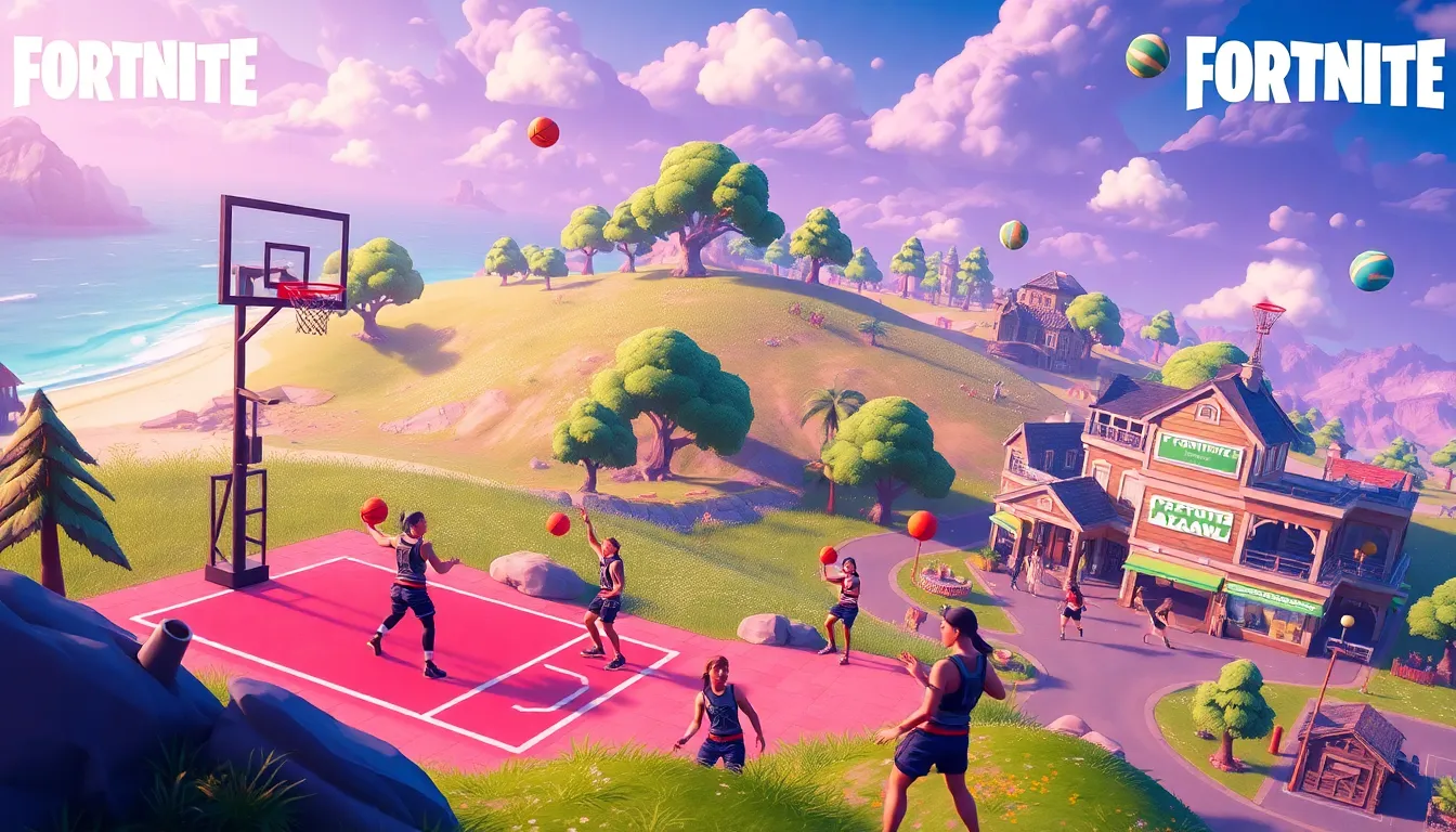 where are all the basketball hoops in fortnite