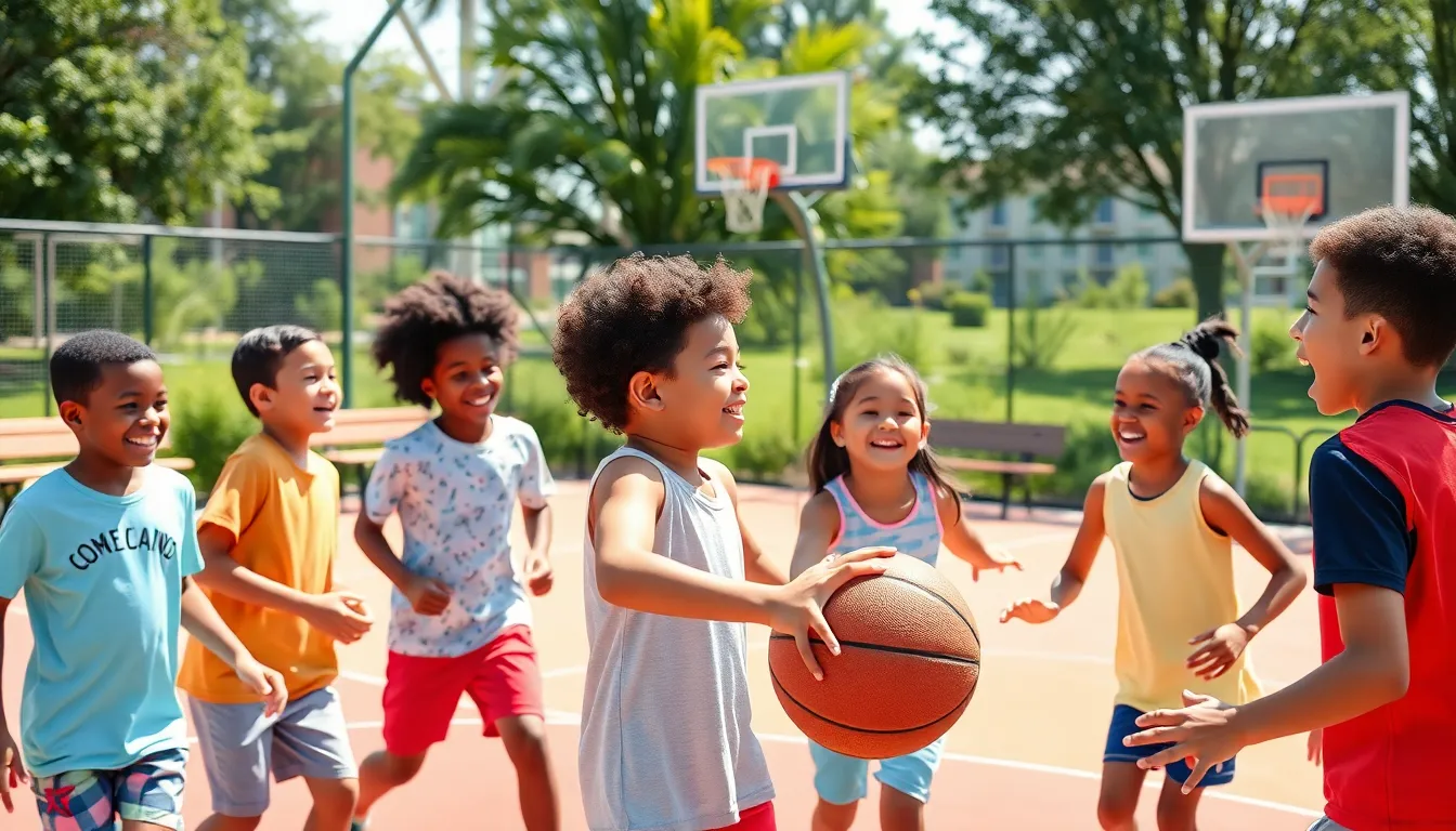 recess and lunch are fun times for us all. visit the hoops where you can play ball.