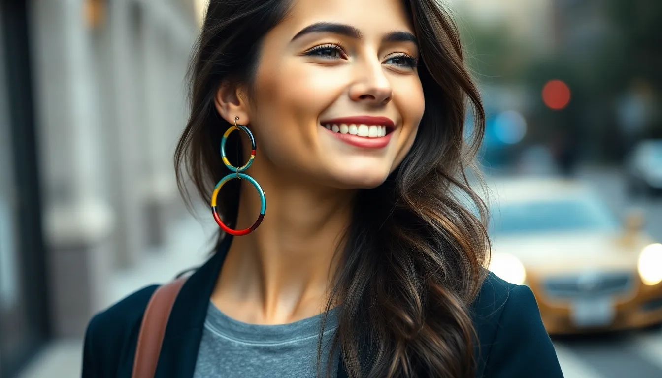 hoops all the way up ear